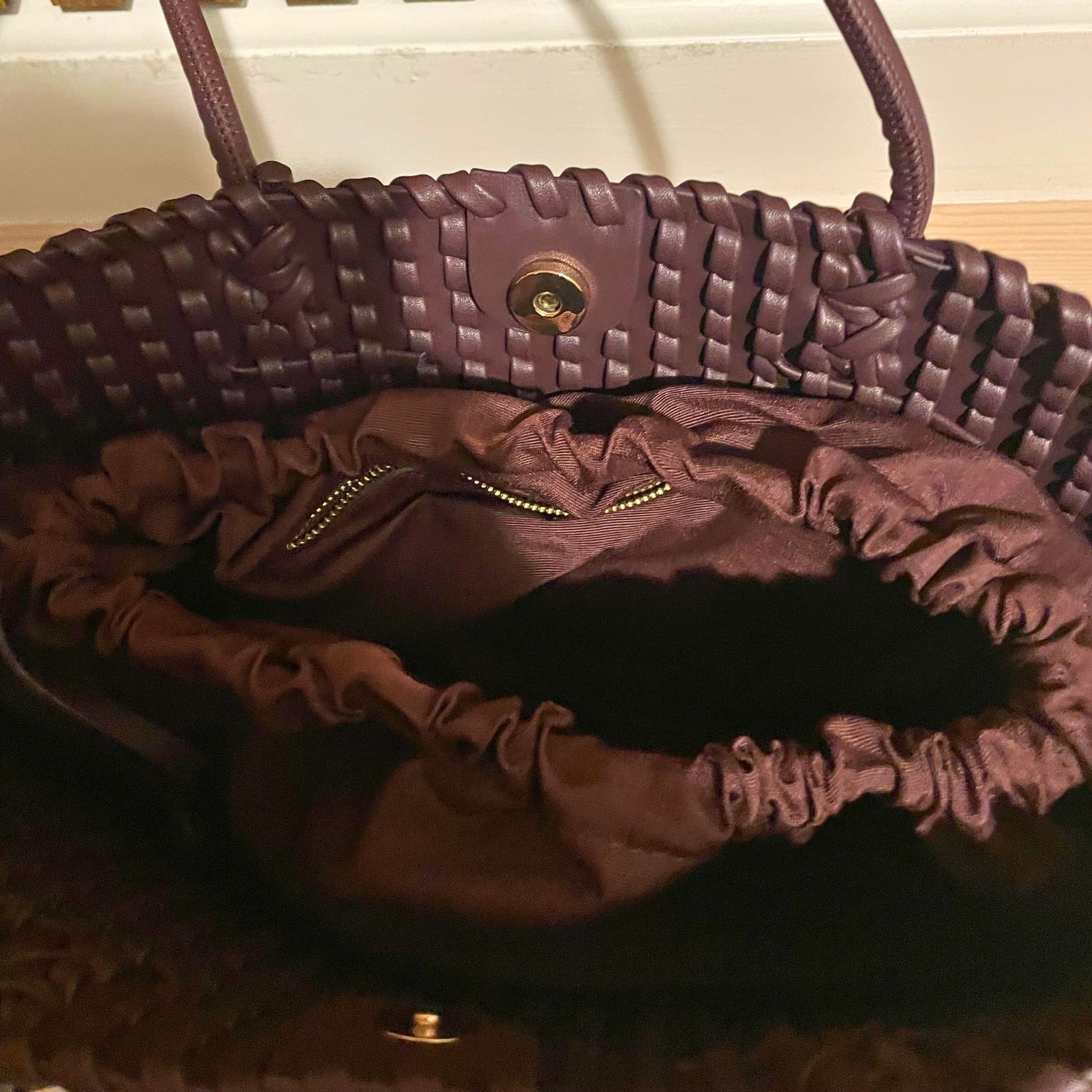 Liv – Flettet taske i brun