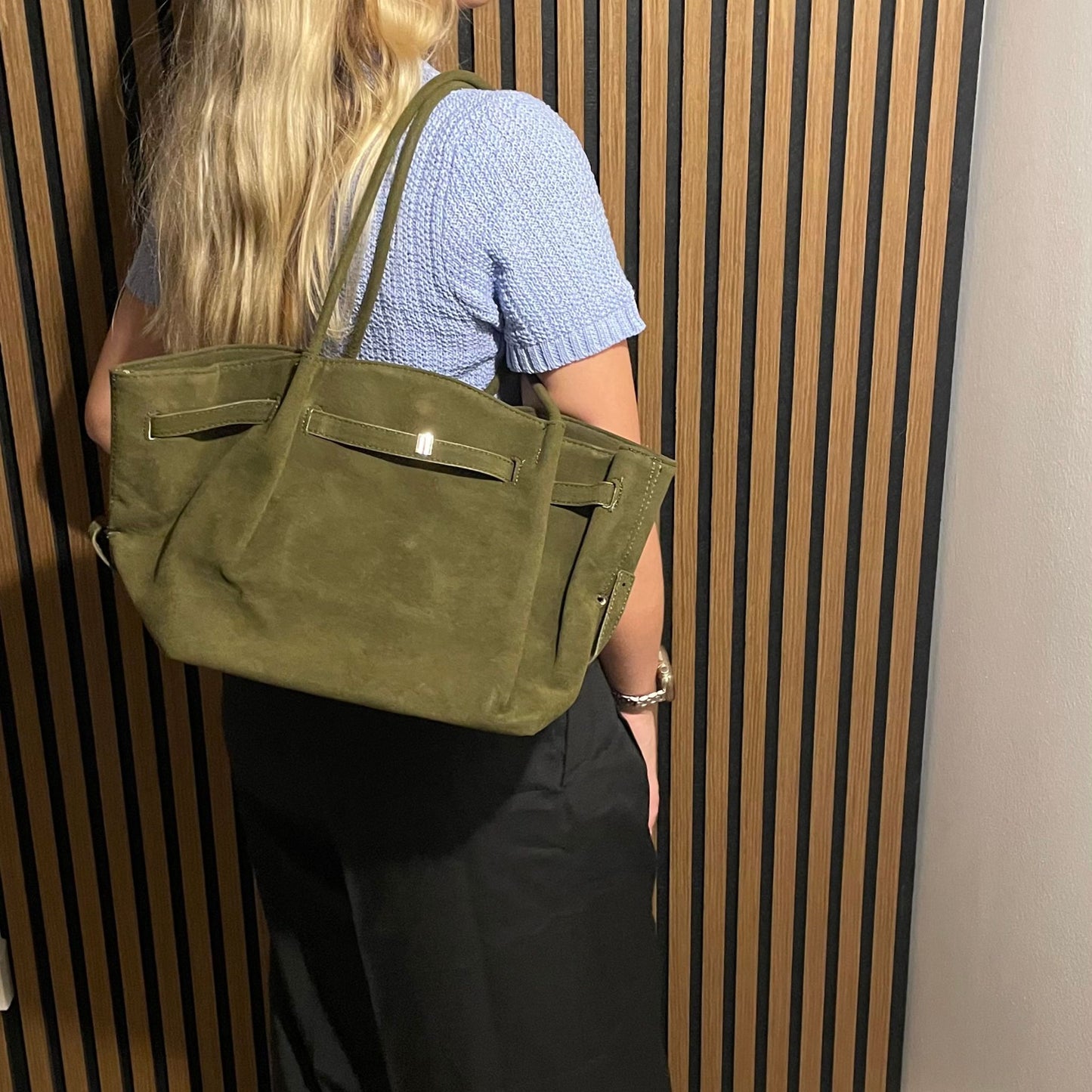 Maja – Elegant taske i ruskind-look