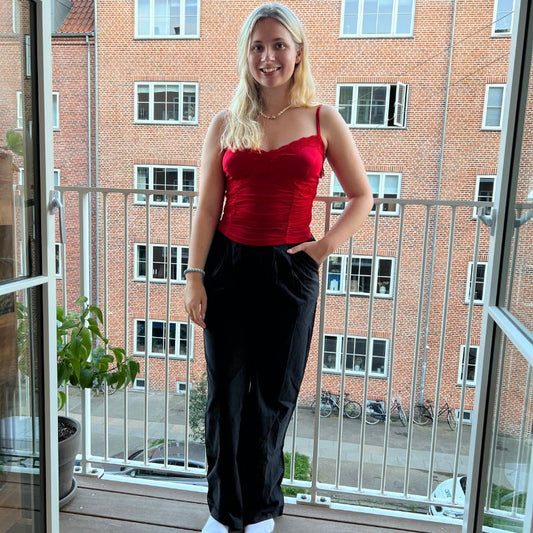 Rød blonde top